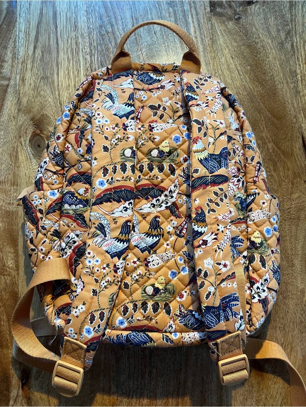 Vera Bradley Small Chicken Patterned Quilted Backpack - Picture 2 of 5